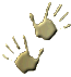 Petites mains de bronze