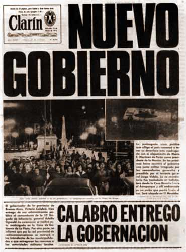 Another of Clarín's first pages from those times.